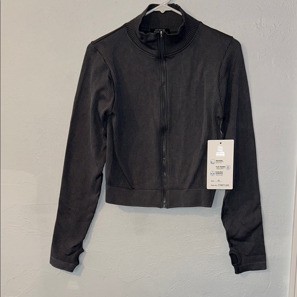 Black Ribbed Women's Jacket